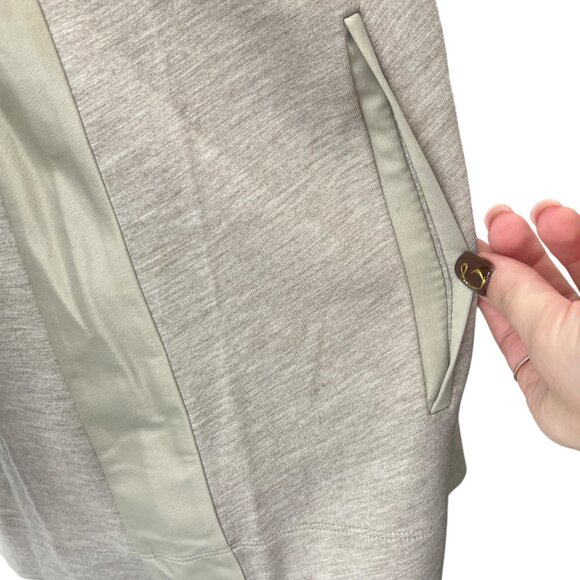 Marina Sport Heathered Gray Beige Jersey Zip Hoodie size Large/XL - Picture 4 of 8